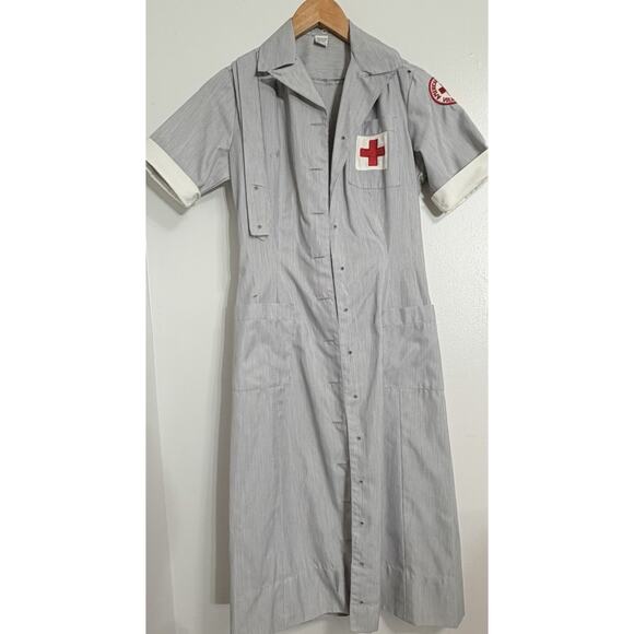 Mercantile Vintage American Red Cross Uniform Volunteer Military Nurse Dress 10 - Picture 7 of 7